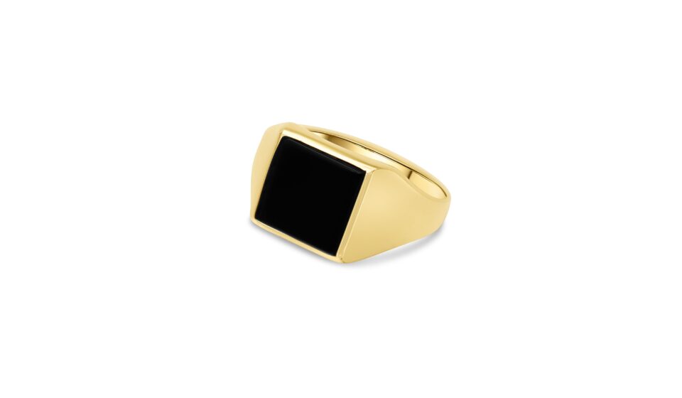טבעת זהב 14 קראט ואוניקס בצורת ריבוע. תכשיטי בר-דור-חדש