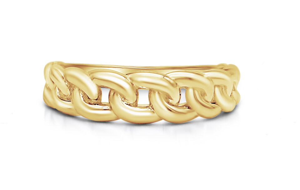 טבעת גורמט זהב צהוב 14 קראטד