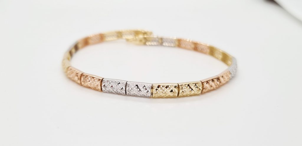 צמיד שלושה צבעי זהב