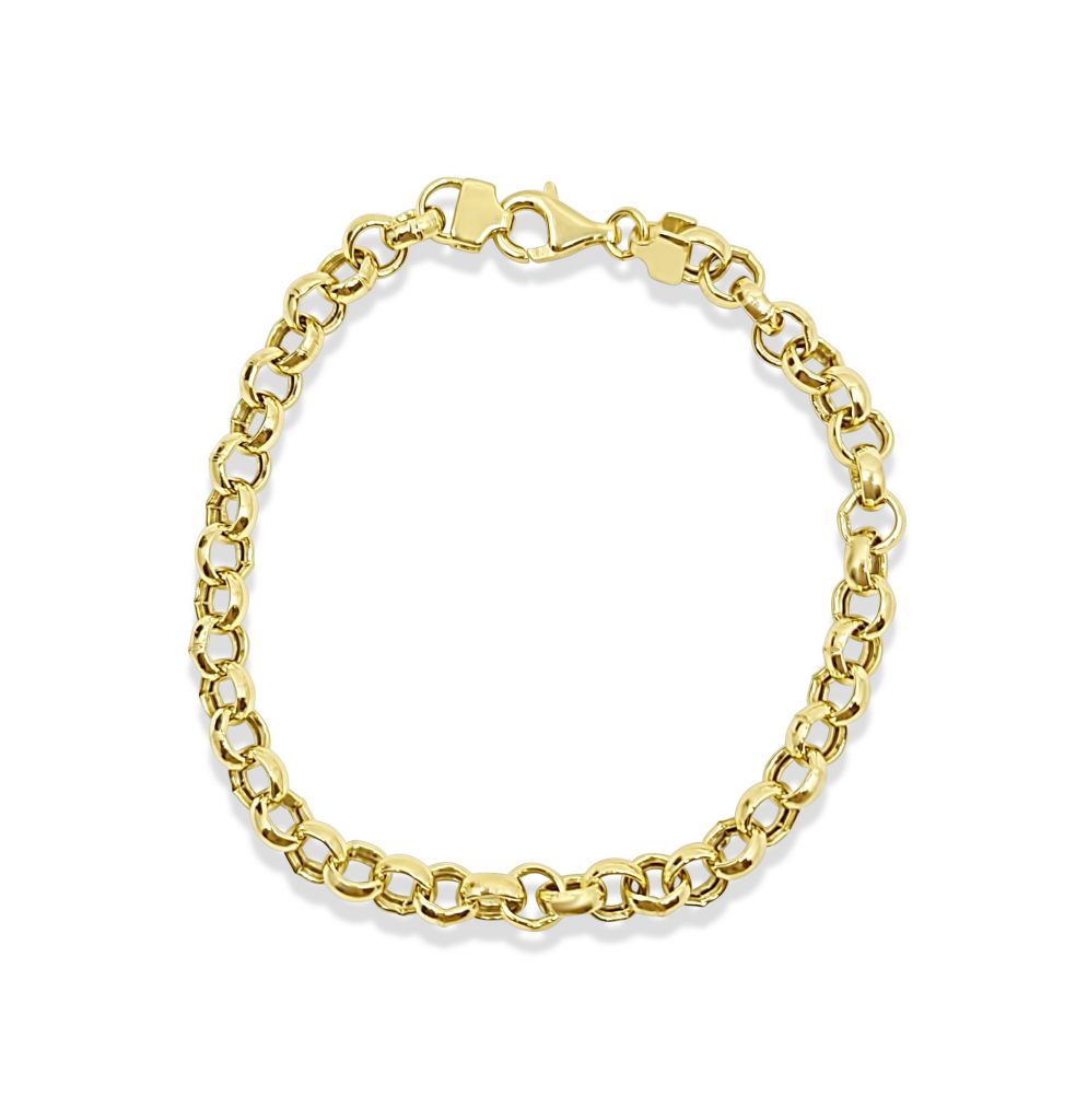 צמיד לולאות זהב 14 קראט