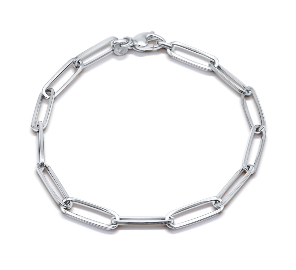 צמיד חוליות זהב לאישה - מהדקים. זהב לב ן14 קראט