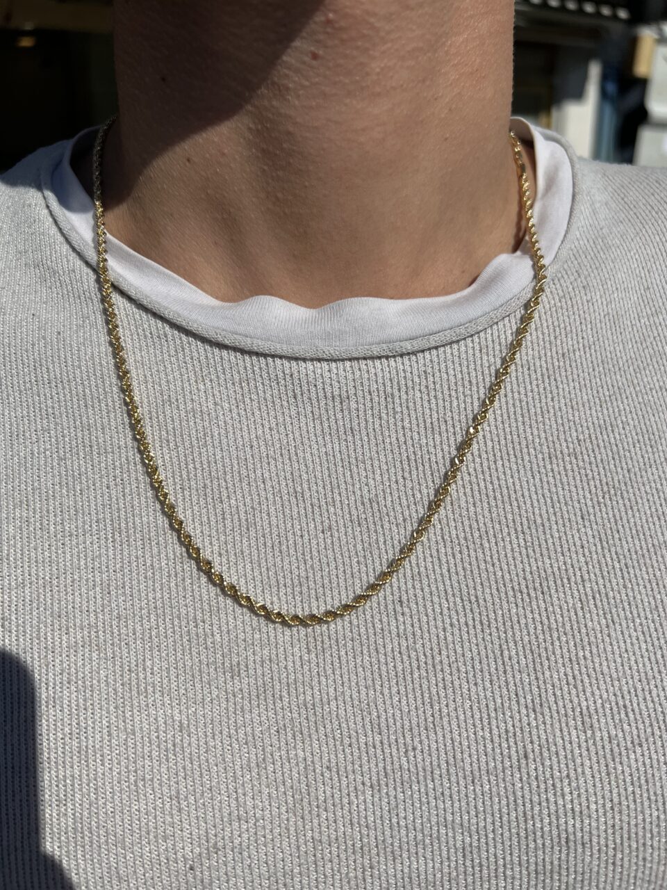 שרשרת חבל זהב 2.7 ממ