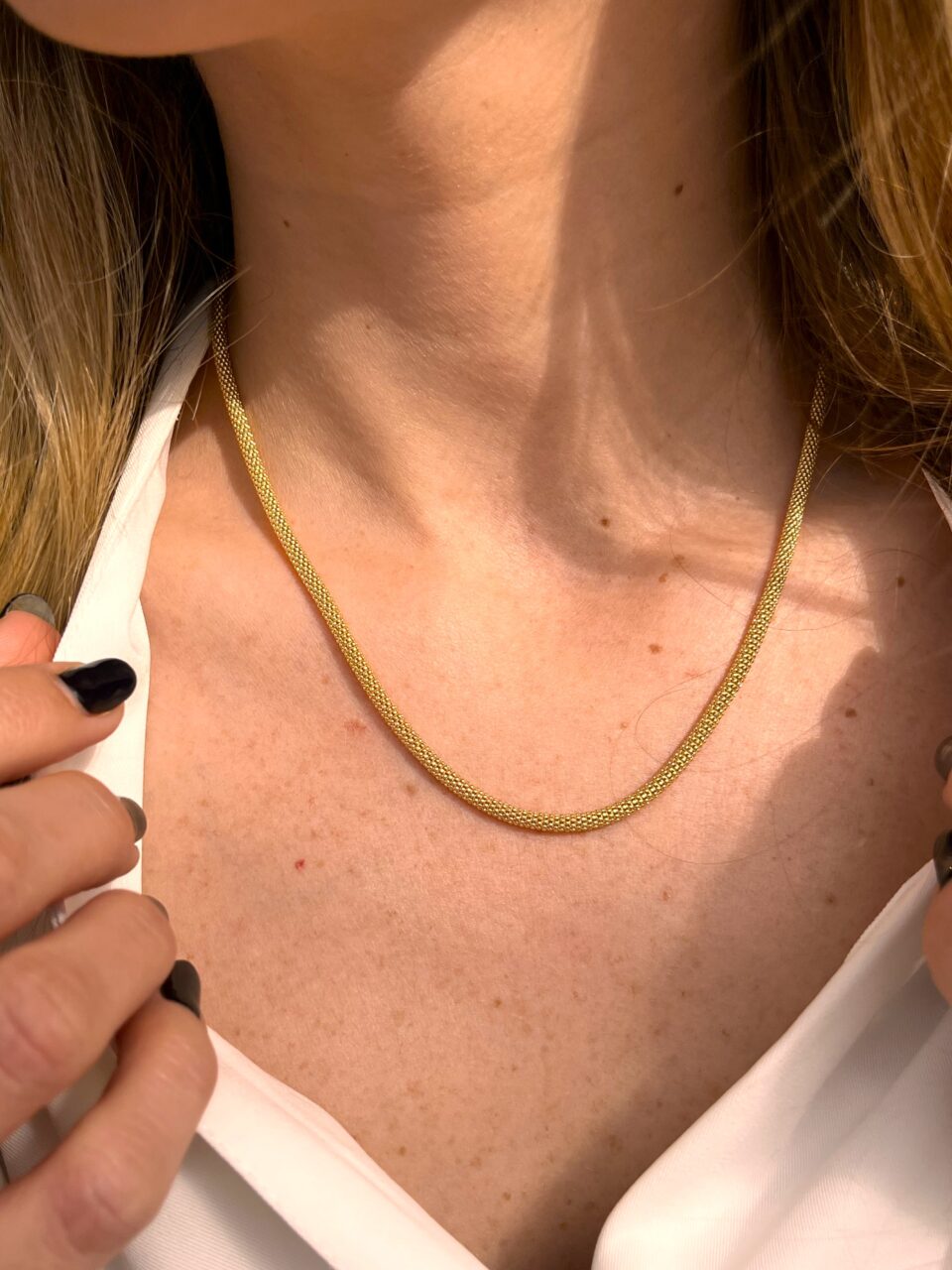 שרשרת זהב לאישה דגם אליס זהב צהוב 14 קראט תכשיטי בר-דור