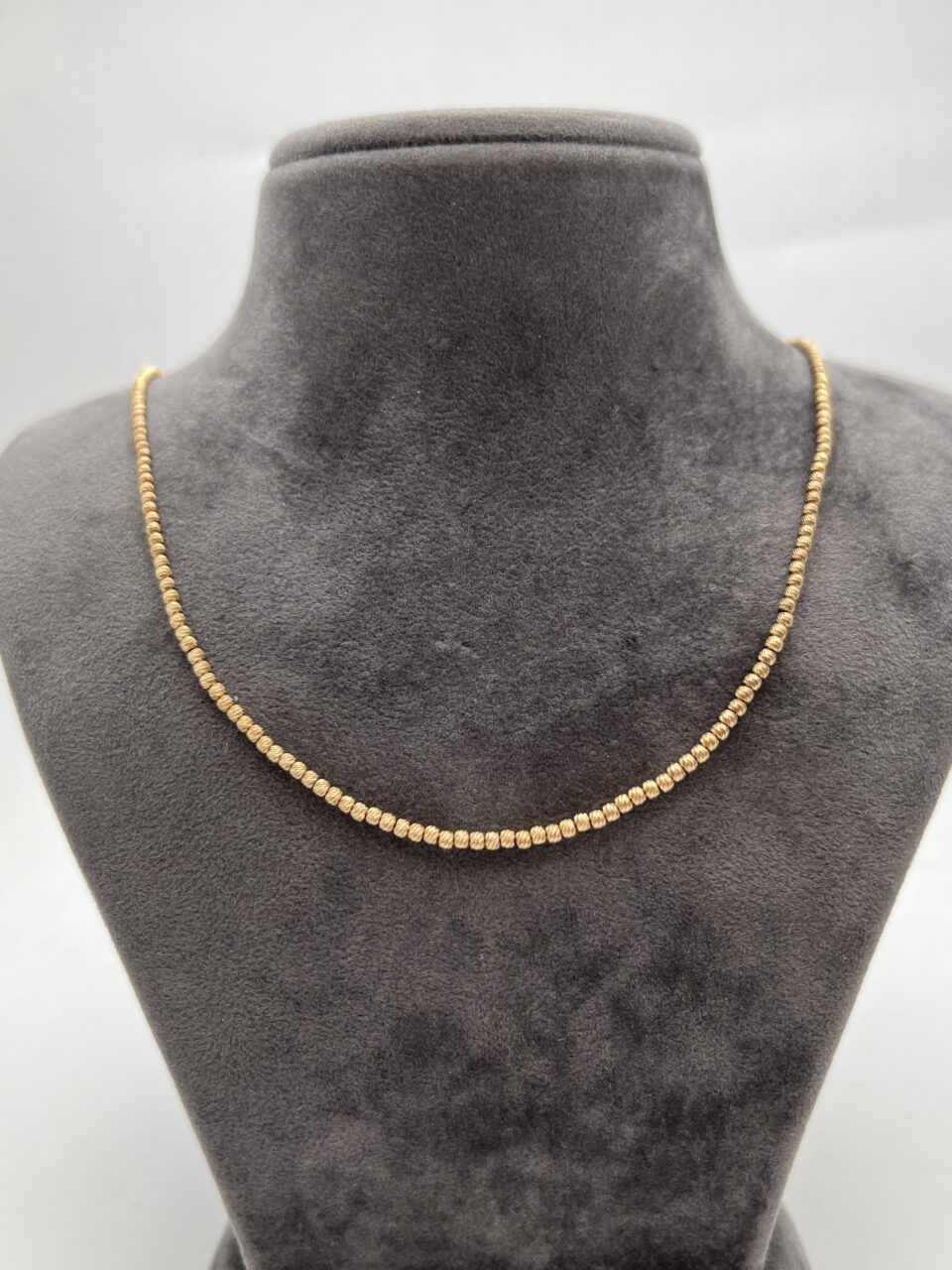 שרשרת כדורים מזהב צהוב 14 קראט
