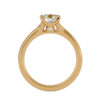 טבעת אירוסין סוליטר יהלום מעבדה זהב צהוב - פרופיל