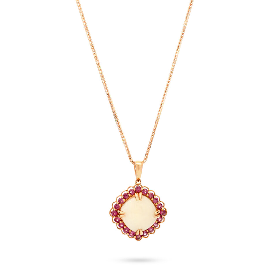 שרשרת Opal & Garnets