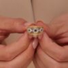 טבעת Amber ספירים ויהלומים זהב 14 קראט.תכשיטי בר-דור הרצליה