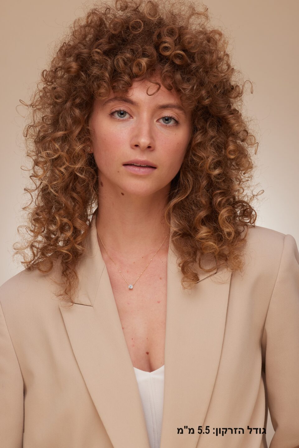 שרשרת סוליטר זרקון זהב 14 קראט. גודל 5.5 ממ. תכשיטי בר-דור