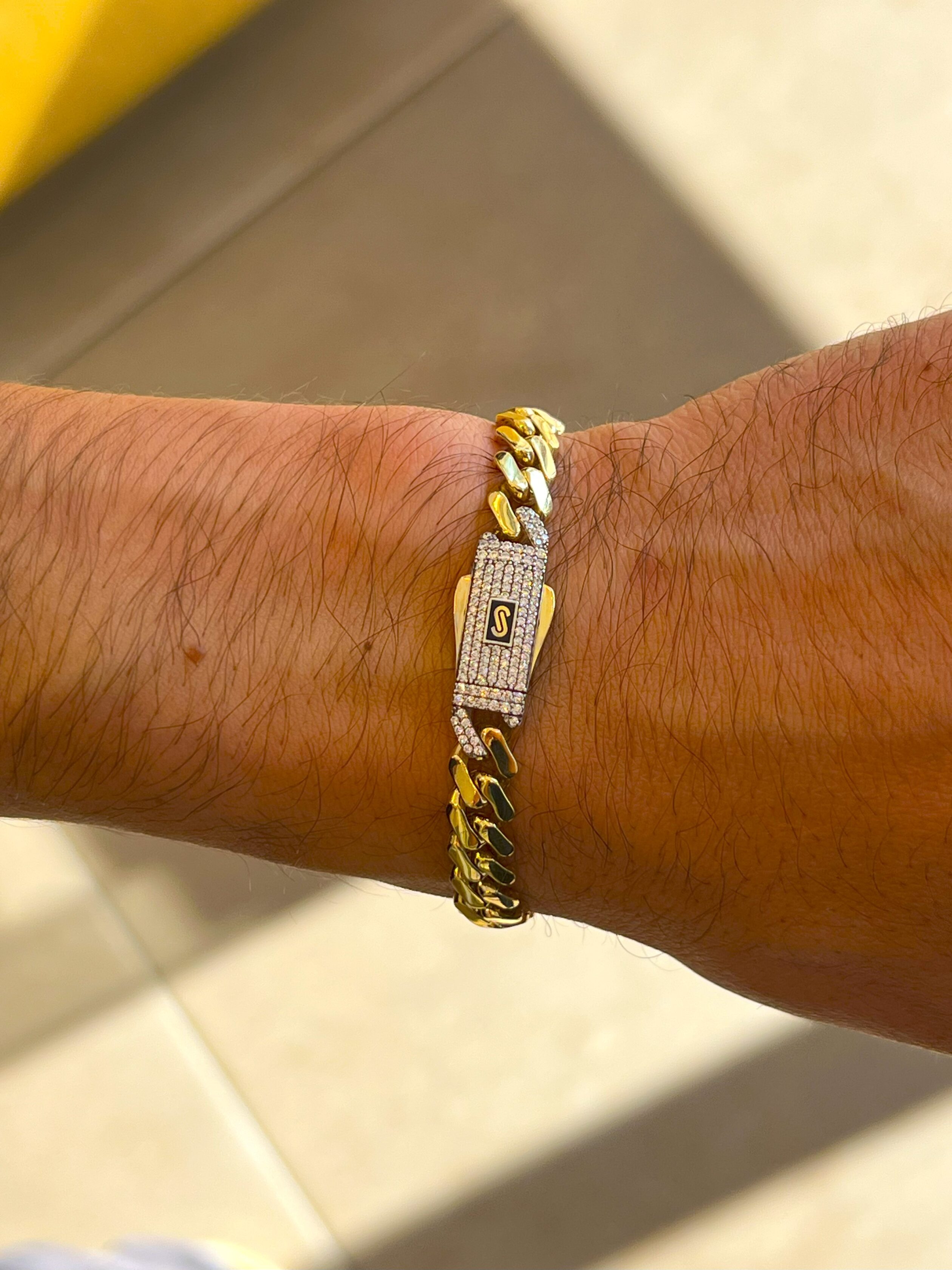 צמיד גורמט זהב Monaco Chain