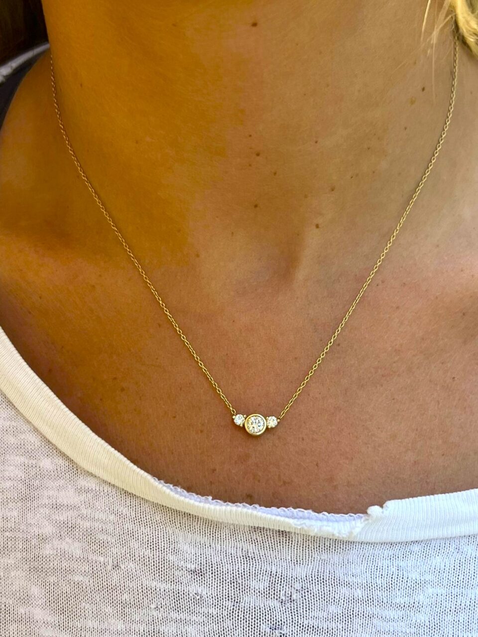 שרשרת טריו יהלומי מעבדה