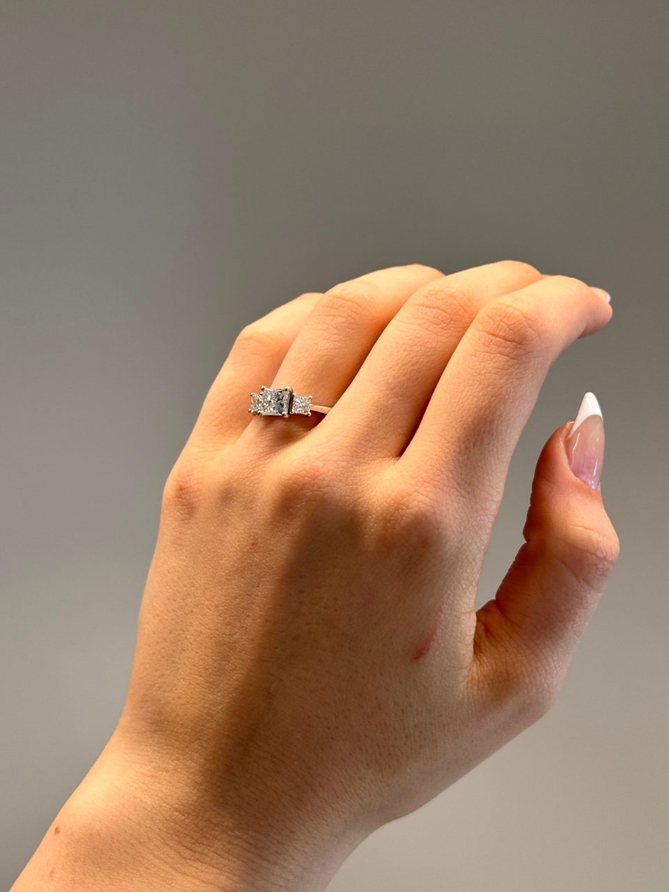 טבעת אירוסין יהלומי מעבדה - פרינסס Princess