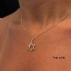 שרשרת ותליון מגן דוד חריטות לייזר - גדול