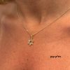 שרשרת ותליון מגן דוד קטן. זהב 14 קראט. חריטות לייזר