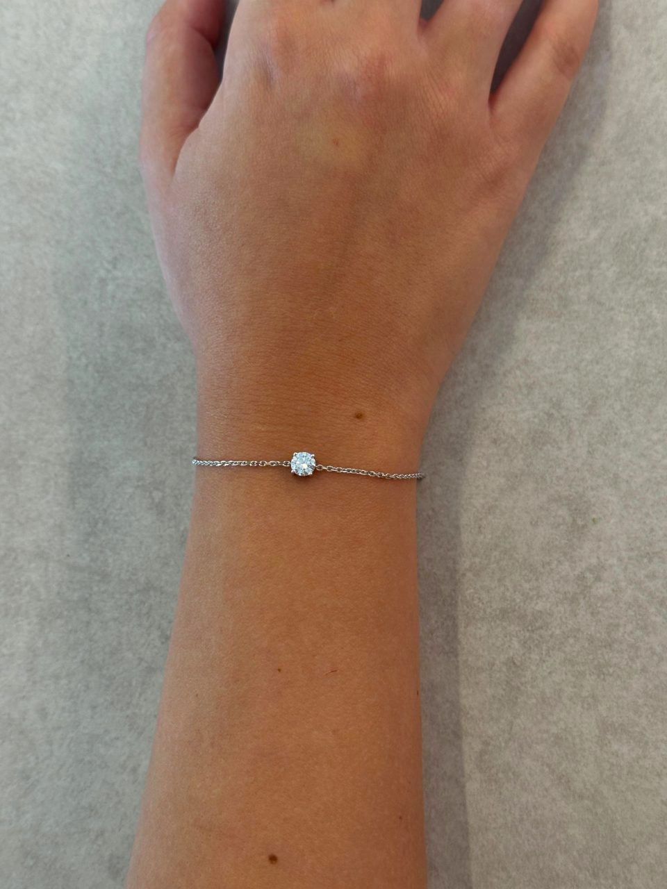 צמיד סוליטר יהלום מעבדה חצי קראט