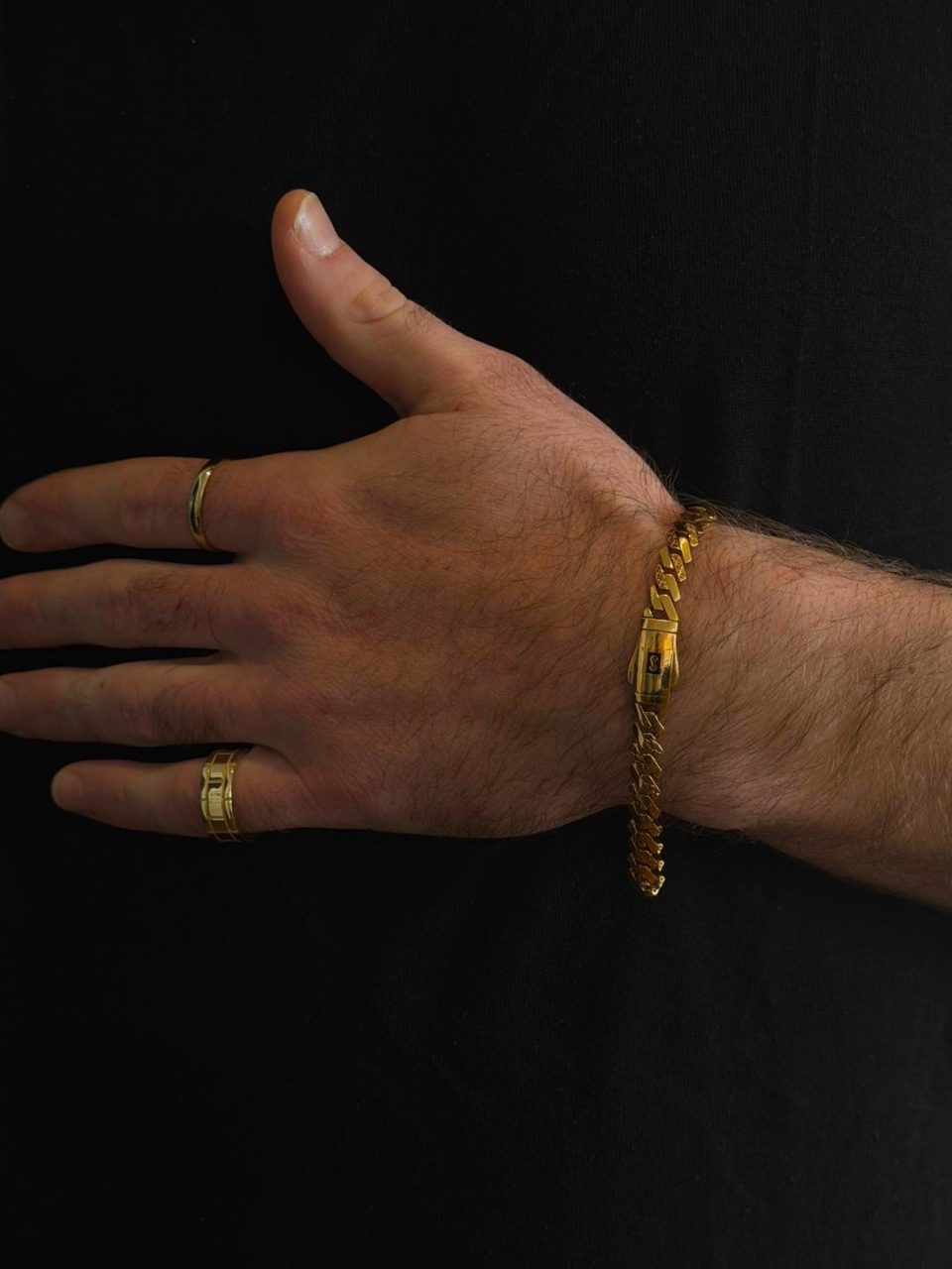 צמיד זהב אדום רוז גולד 14 קראט Shining Mix