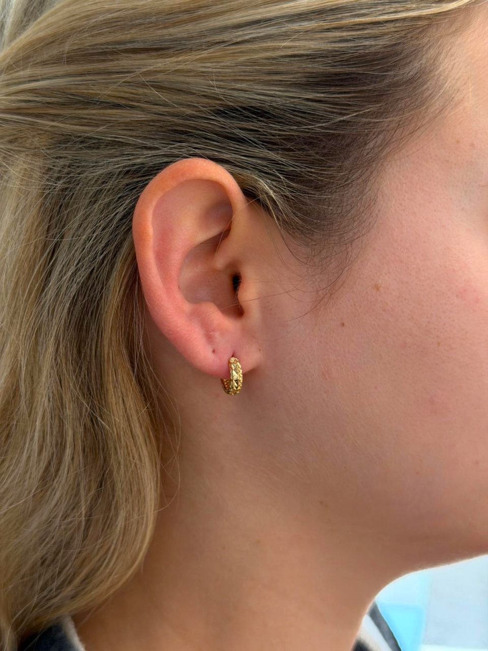 עגילי ג'יפסי מזהב - קטנים ורחבים