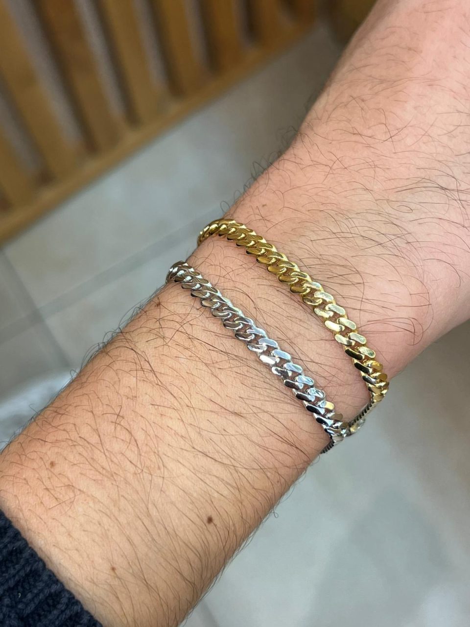 צמיד זהב לגבר מונקו צ'יין זהב 14 קראט