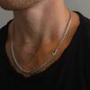 שרשרת גורמט חוליות Cuban Link מזהב לבן 14 קראט