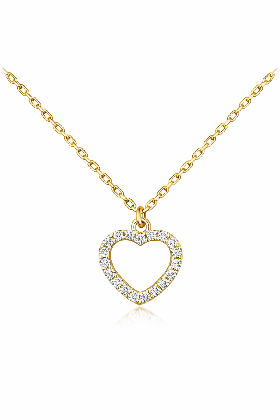 שרשרת ותליון לב יהלומים טבעיים זהב 14 קראט