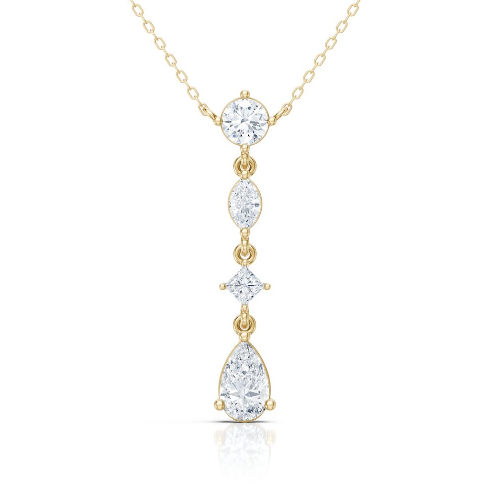 שרשרת דרופ Drop יהלומי מעבדה